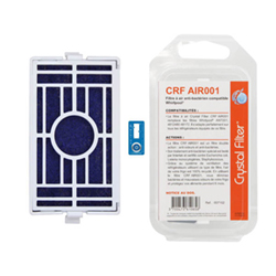 Filtre à air antibactérien pour réfrigérateur Crystal Filter® CFR AIR001 compatible pour Whirlpool® ANT001